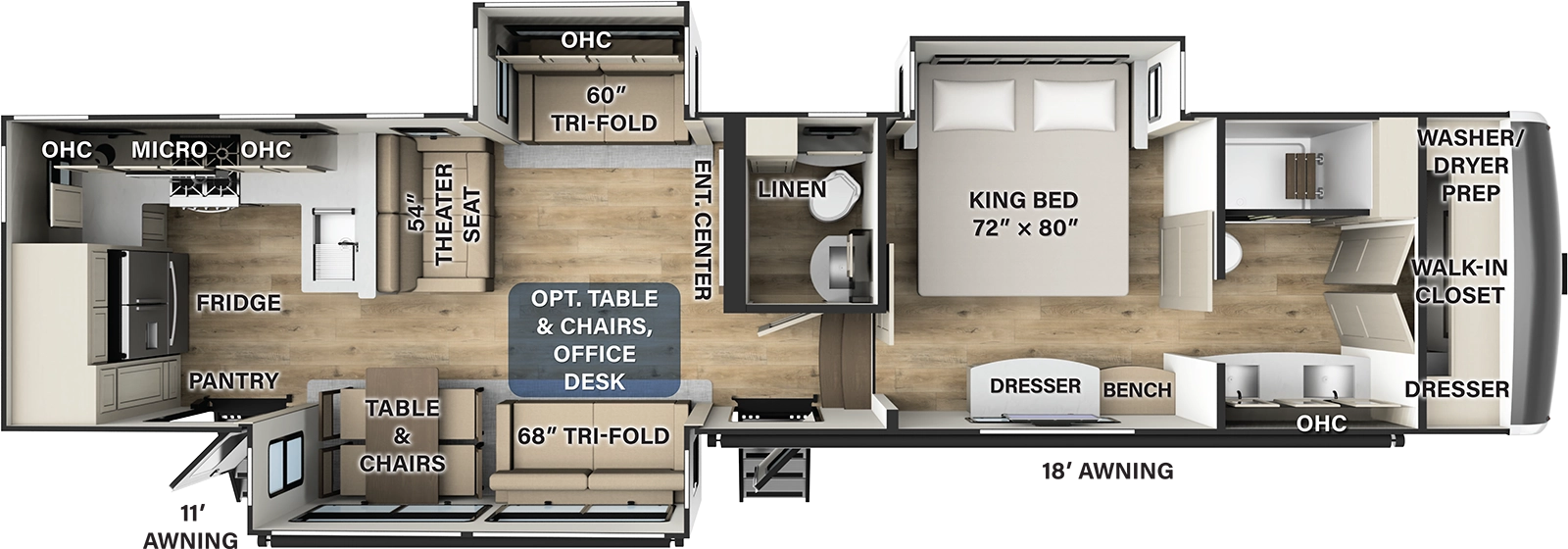 Columbus 384RK Floorplan